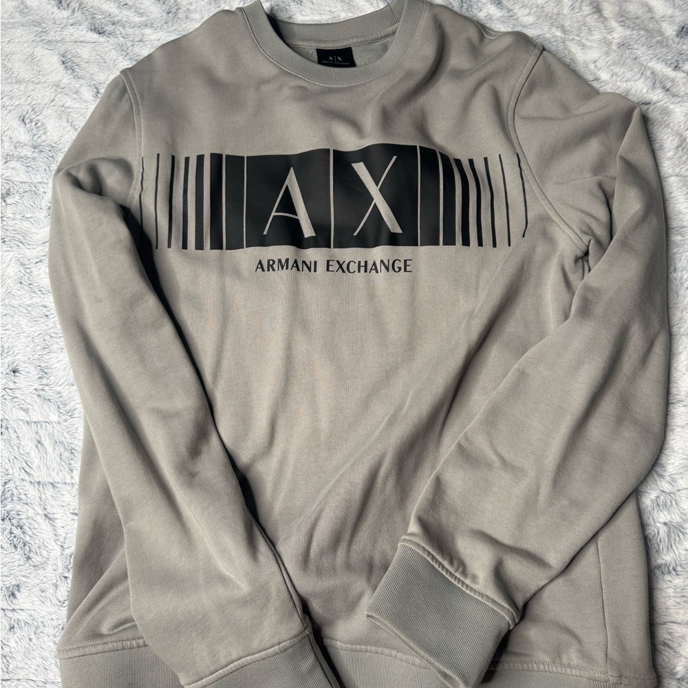 Armani Exchange Gray Crewneck Sweater